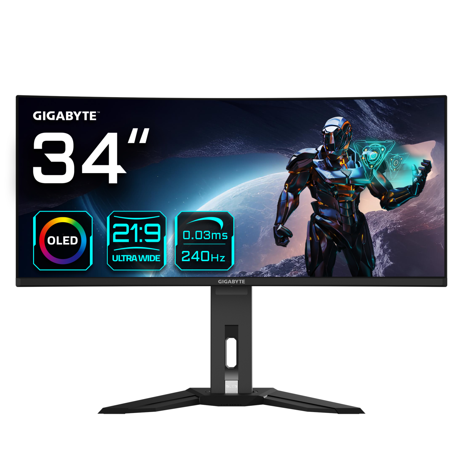 Gigabyte MO34WQC2 Gaming Monitors - 34 Inches - Black