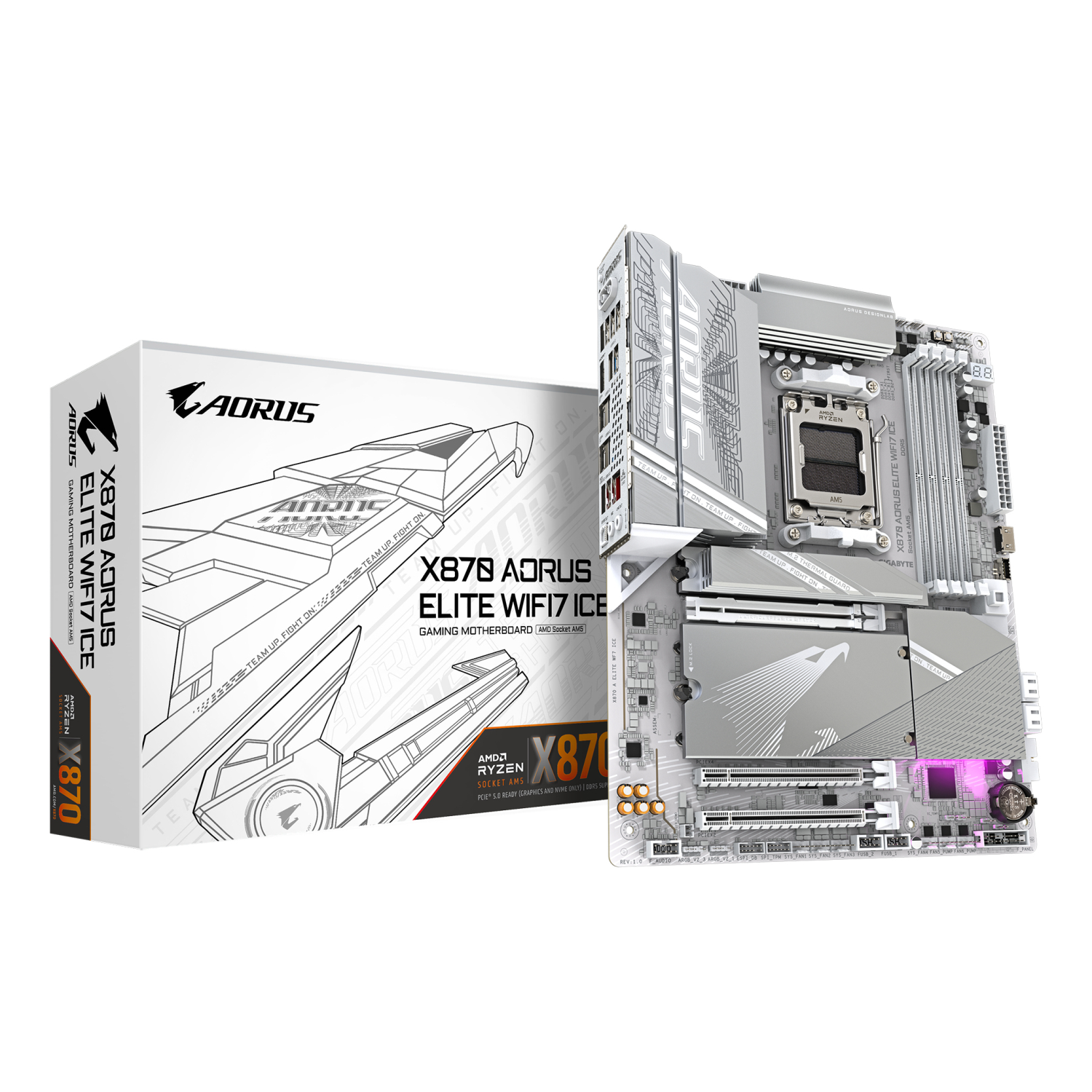 Gigabyte X870 Motherboards - White