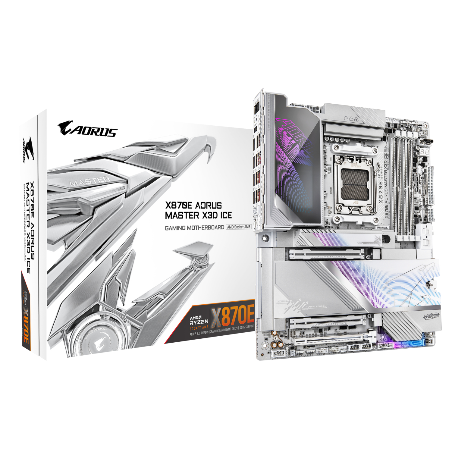 Gigabyte X870E Motherboards - White