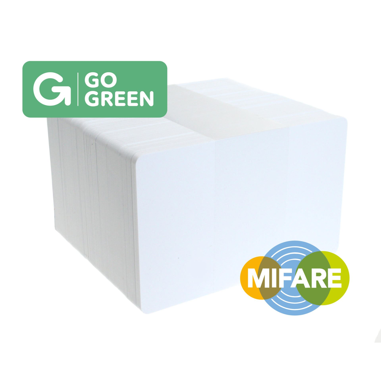 Go Green Pack of 100 Go Green Genuine NXP MIFARE® 4k EV1 Blank White Cards (85% Recycled Plastic)
