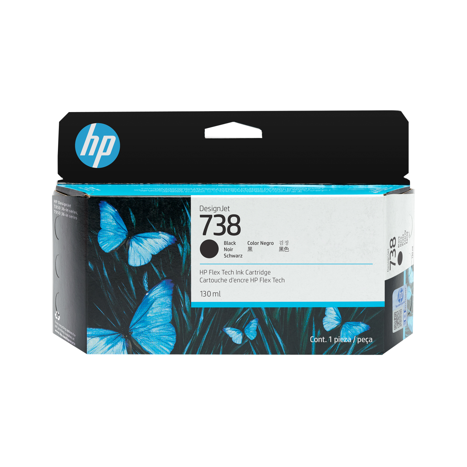 HP 738 130-ML BLACK DESIGNJET INK CA