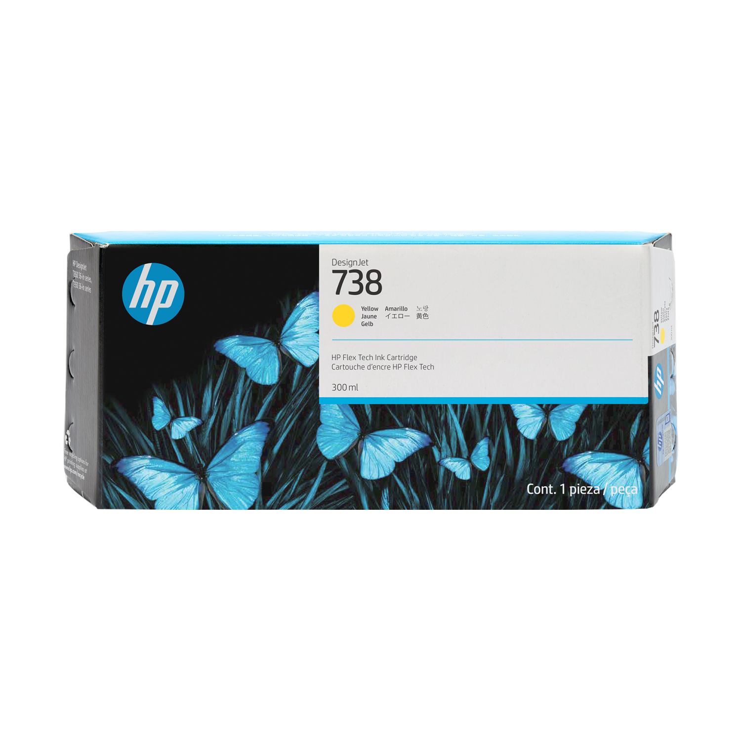 HP 738 300-ML YELLOW DESIGNJET INK C