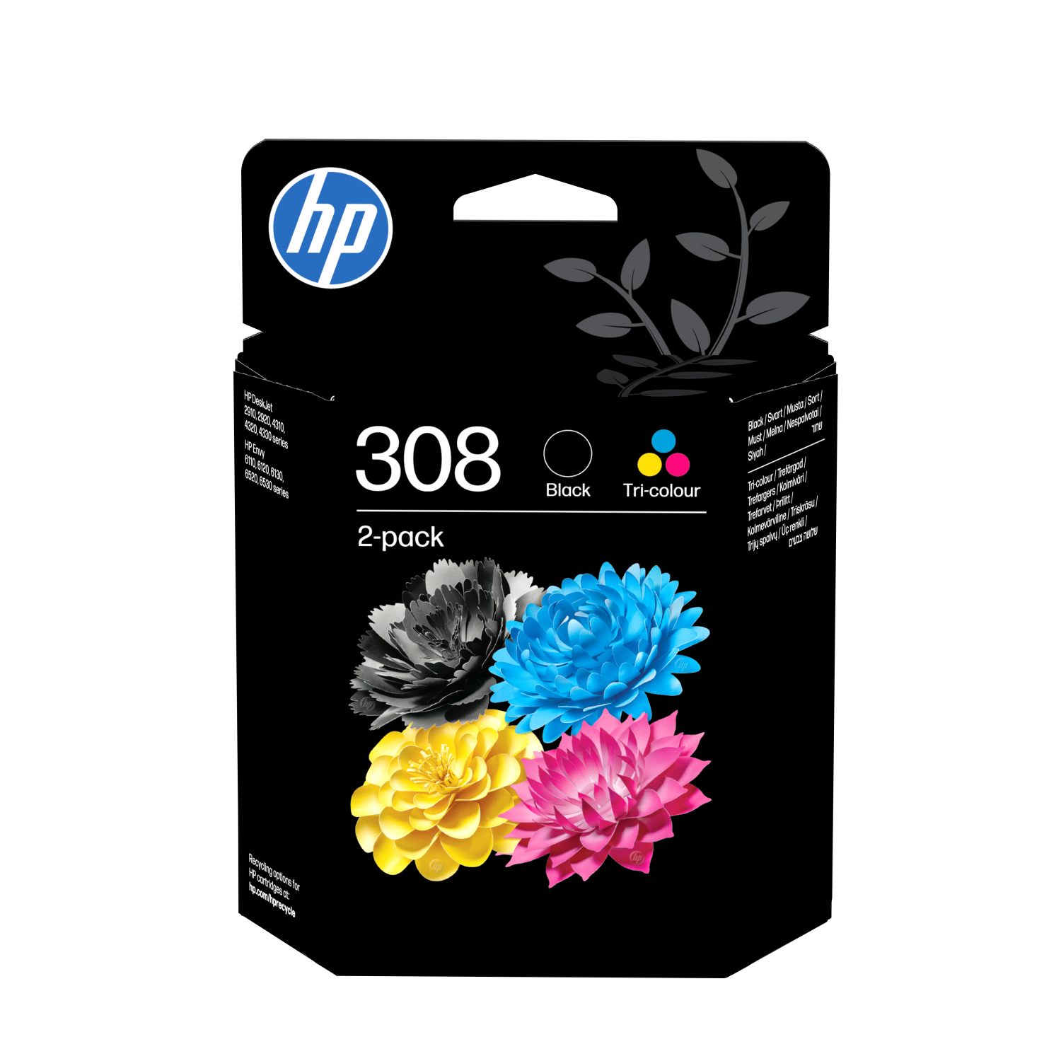HP 308 BLACK/TRI-COLOR ORIGINAL INK