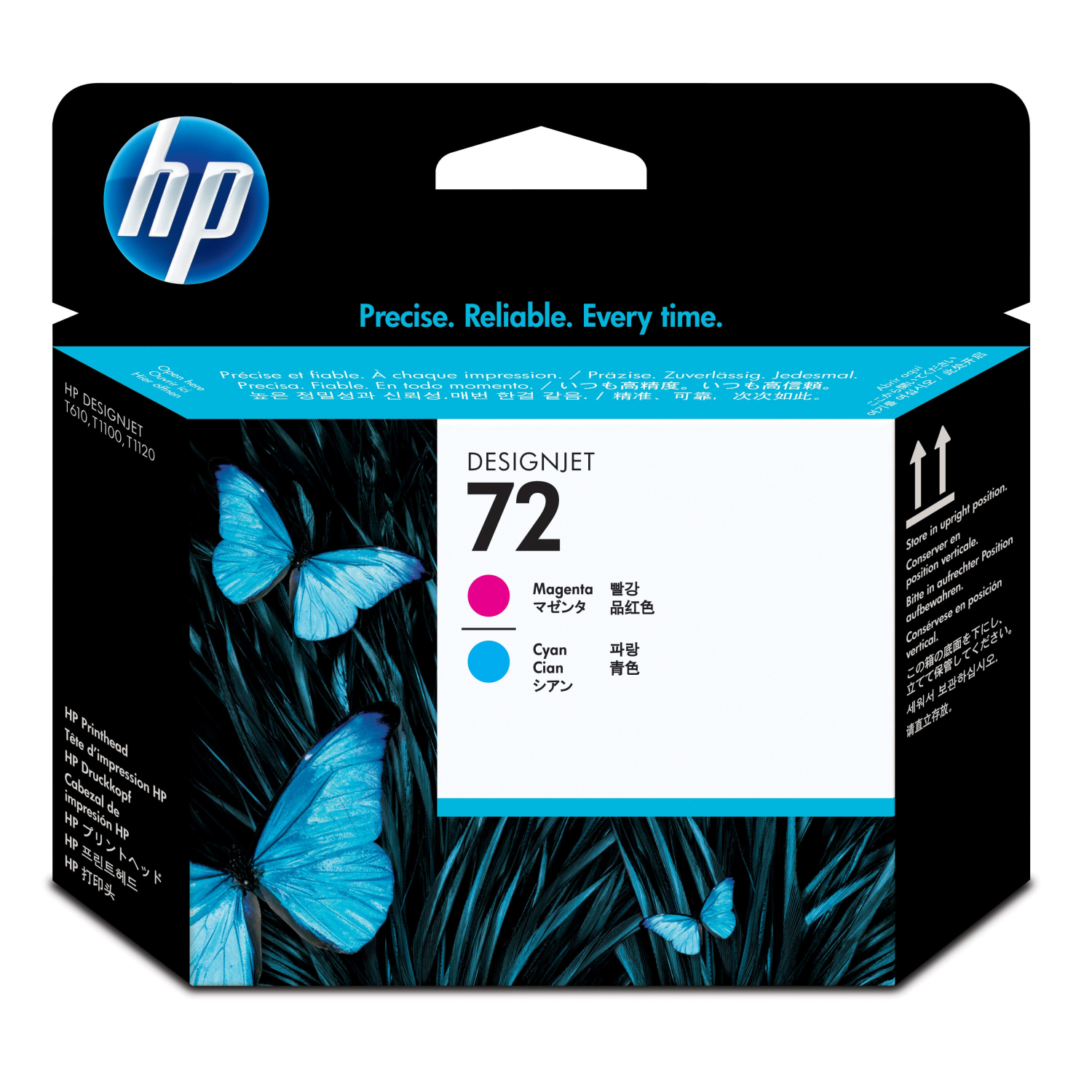 HP 72 MAGENTA AND CYAN PRINTHEAD
