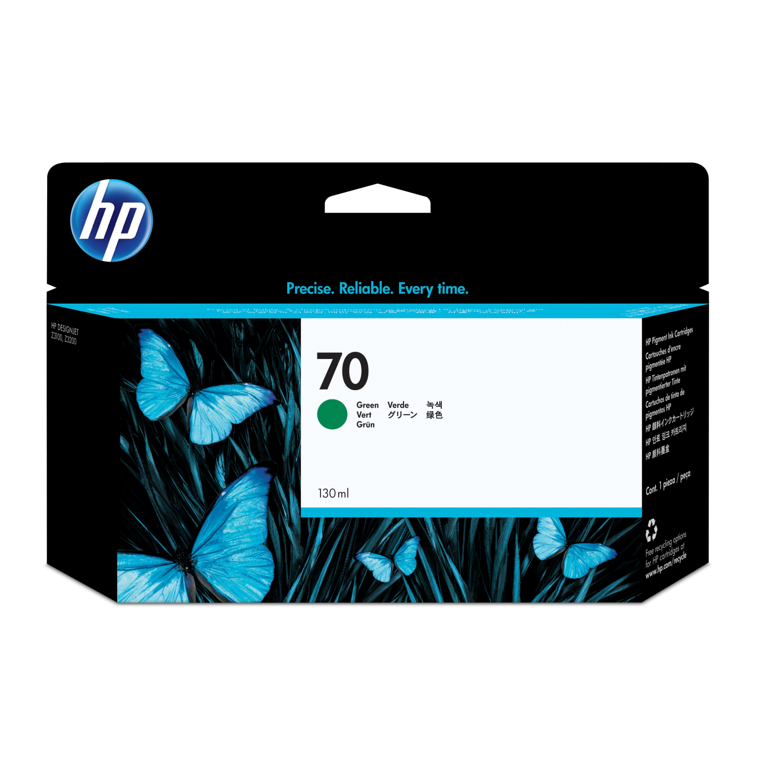 HP 70 130 ML GREEN INK CARTRIDGE