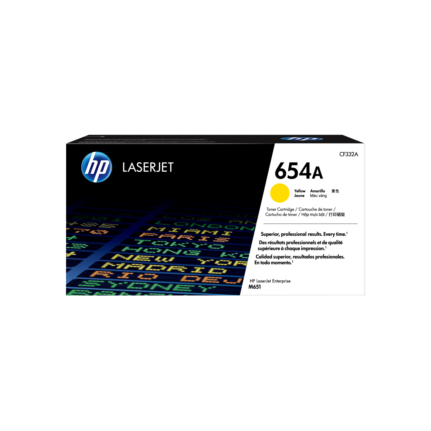 654A YELLOW LASERJET TONER CART