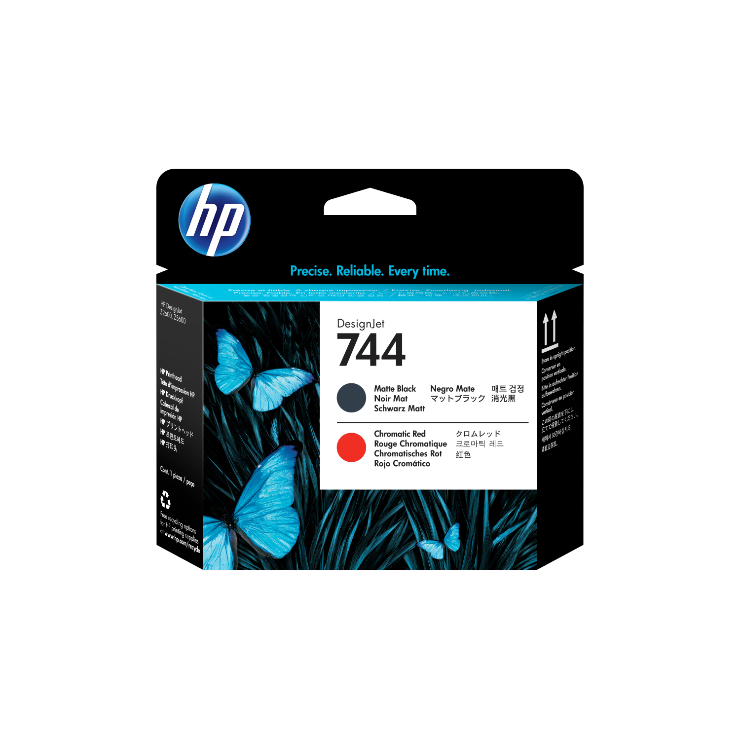HP 744 MATTE BLACK & RED PRINTHEAD