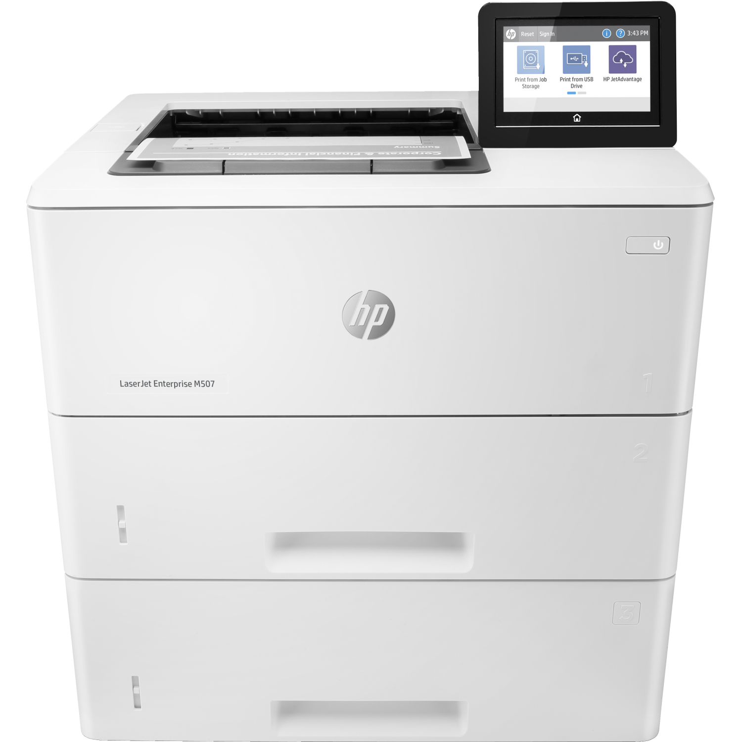 HP M507x Laser Printers - 4.3 Inches - 512MB - White