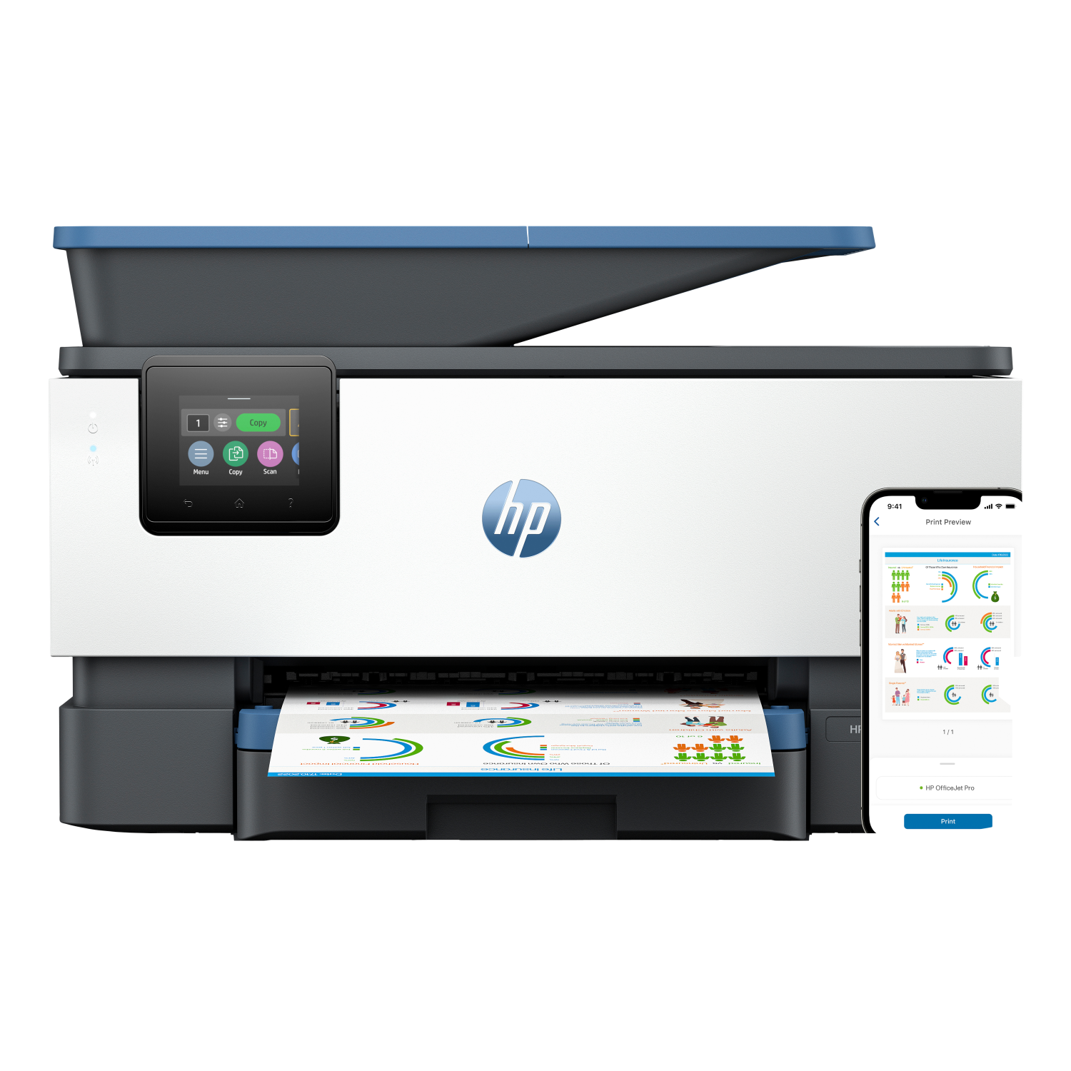 HP 9125e Multifunction Printers - 2.7 Inches - 512MB