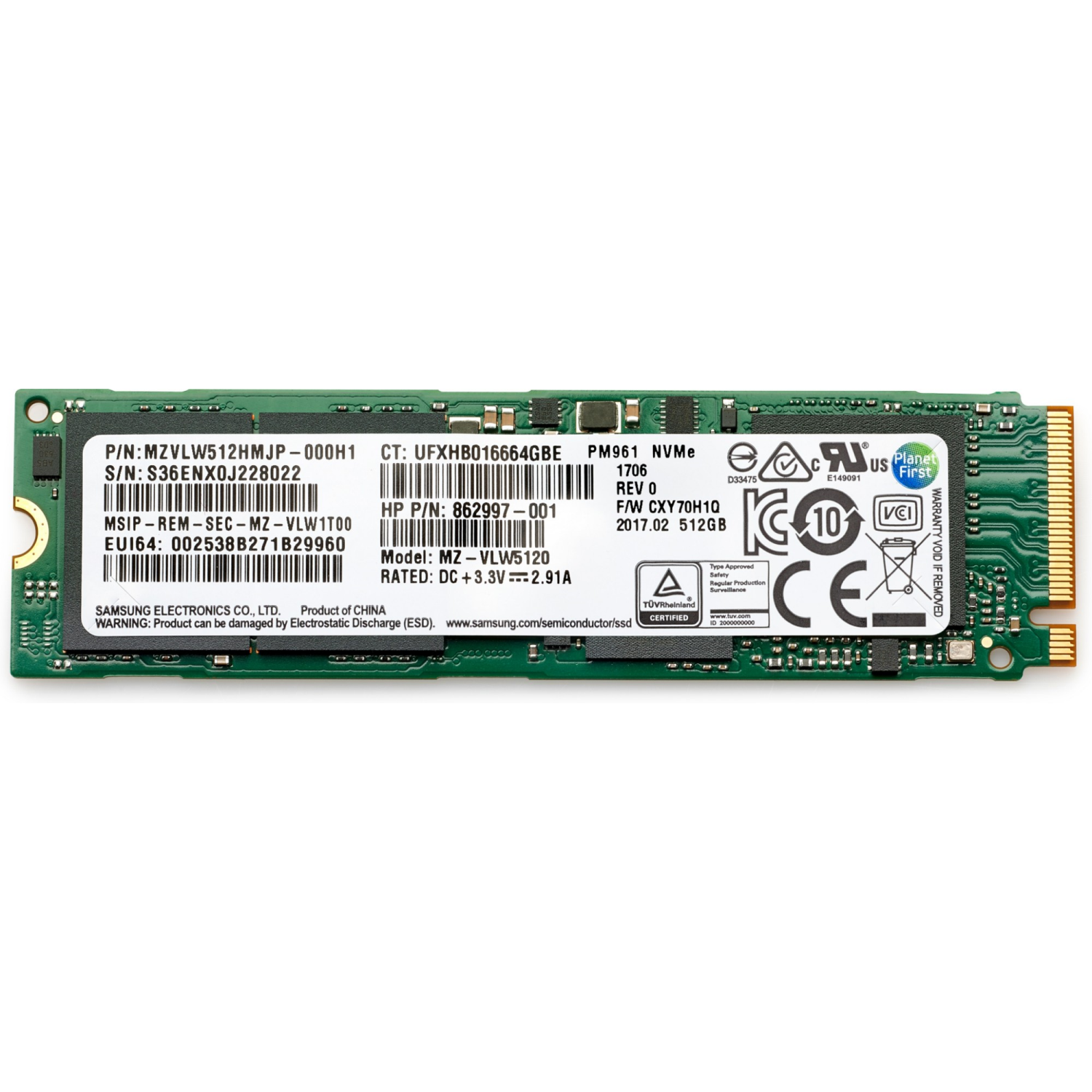 HP 1TB PCIe 4x4 NVMe TLC SSD M.2 PCI Express 4.0