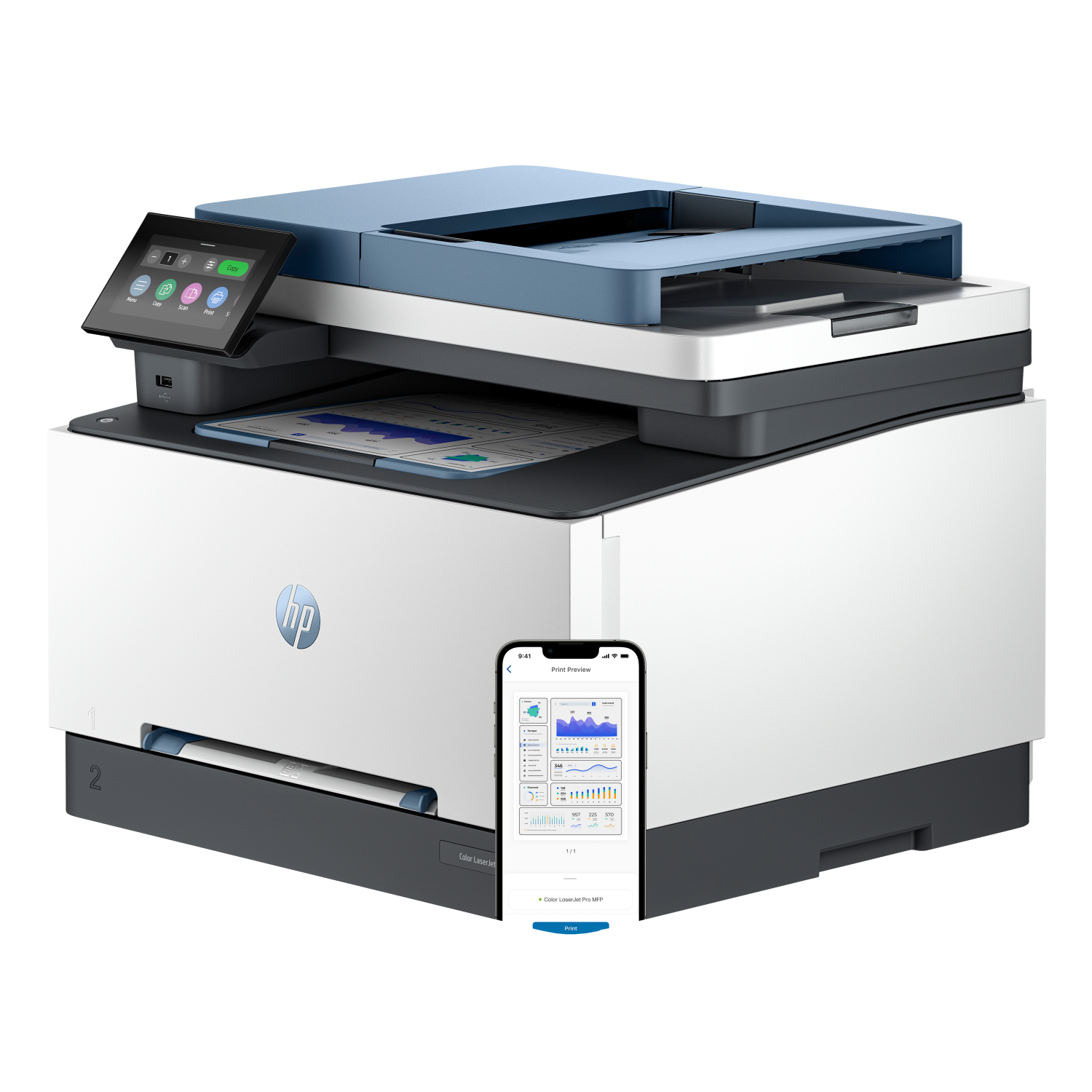 HP 3302fdn Multifunction Printers - 4.3 Inches - 512MB