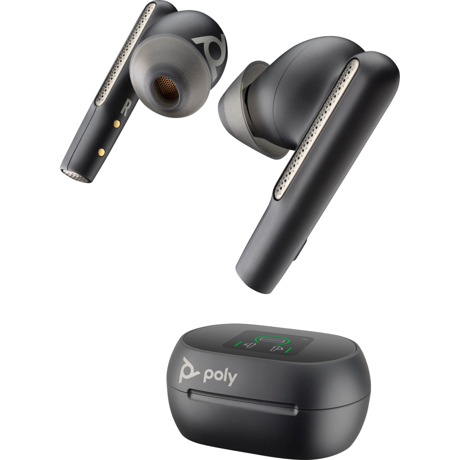 HP Poly Voyager Free 60+ UC M - True wireless earphones with mic - in-ear - Bluetooth - active noise cancelling - carbon black