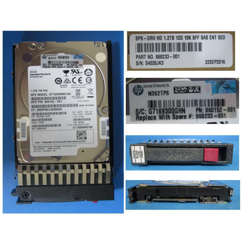 HP MSA 1.2TB 10K 12G 2.5INCH SAS HDD