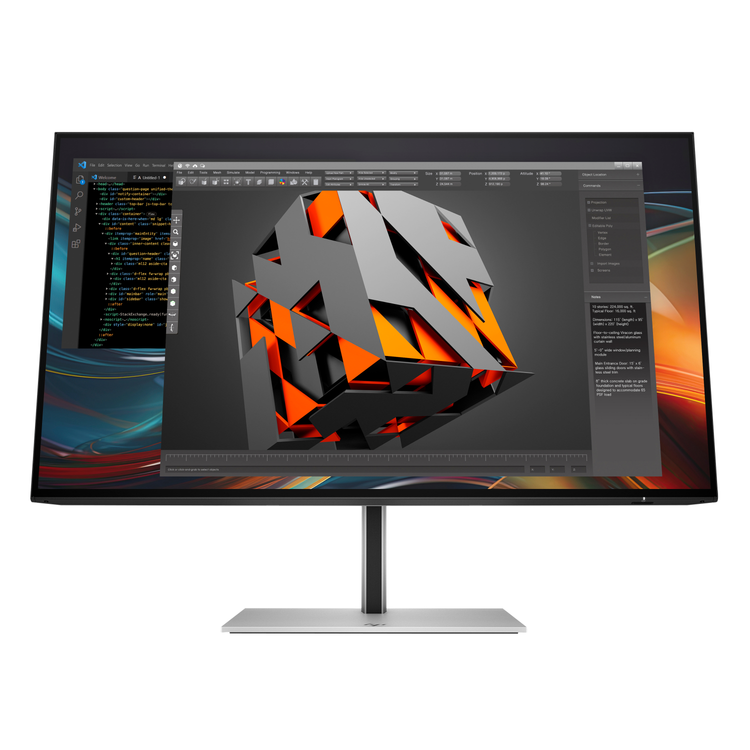 HP 724pf Computer Monitors - 23.8 Inches