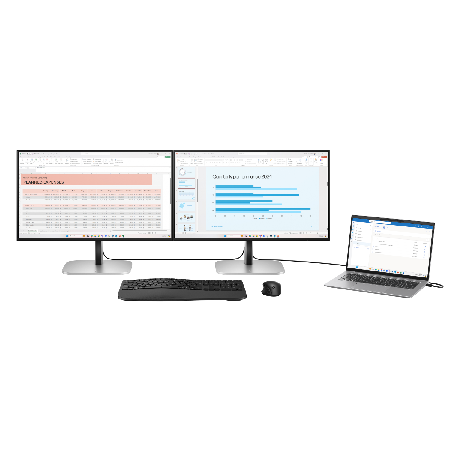 HP 524pu Computer Monitors - 23.8 Inches - Black