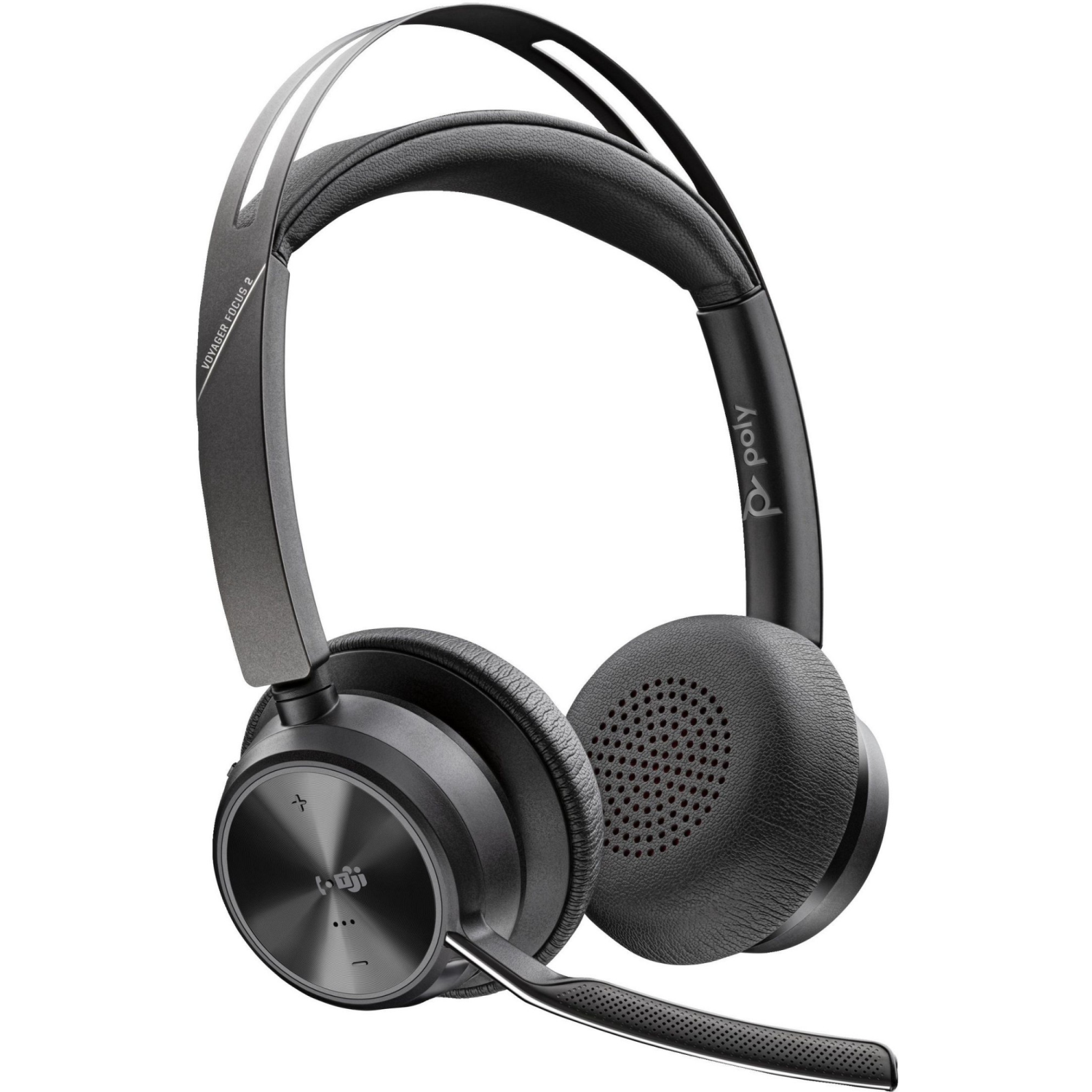 HP Poly Voyager Focus 2 - Headset - on-ear - Bluetooth - wireless - active noise cancelling - USB-C via Bluetooth adapter - black - Zoom Certified, Certified for Microsoft Teams