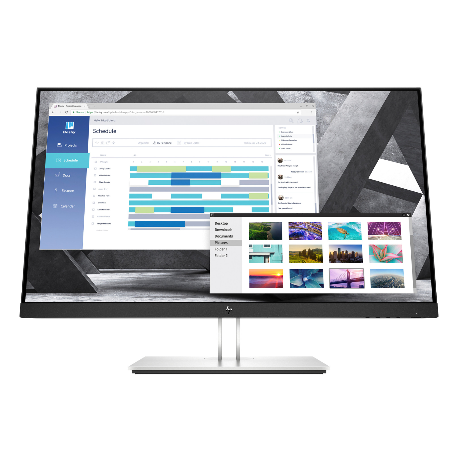 HP E27q Computer Monitors - 27 Inches - Black