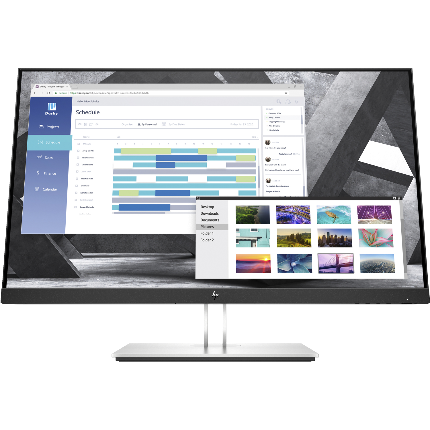 HP E27q Computer Monitors - 27 Inches - Black