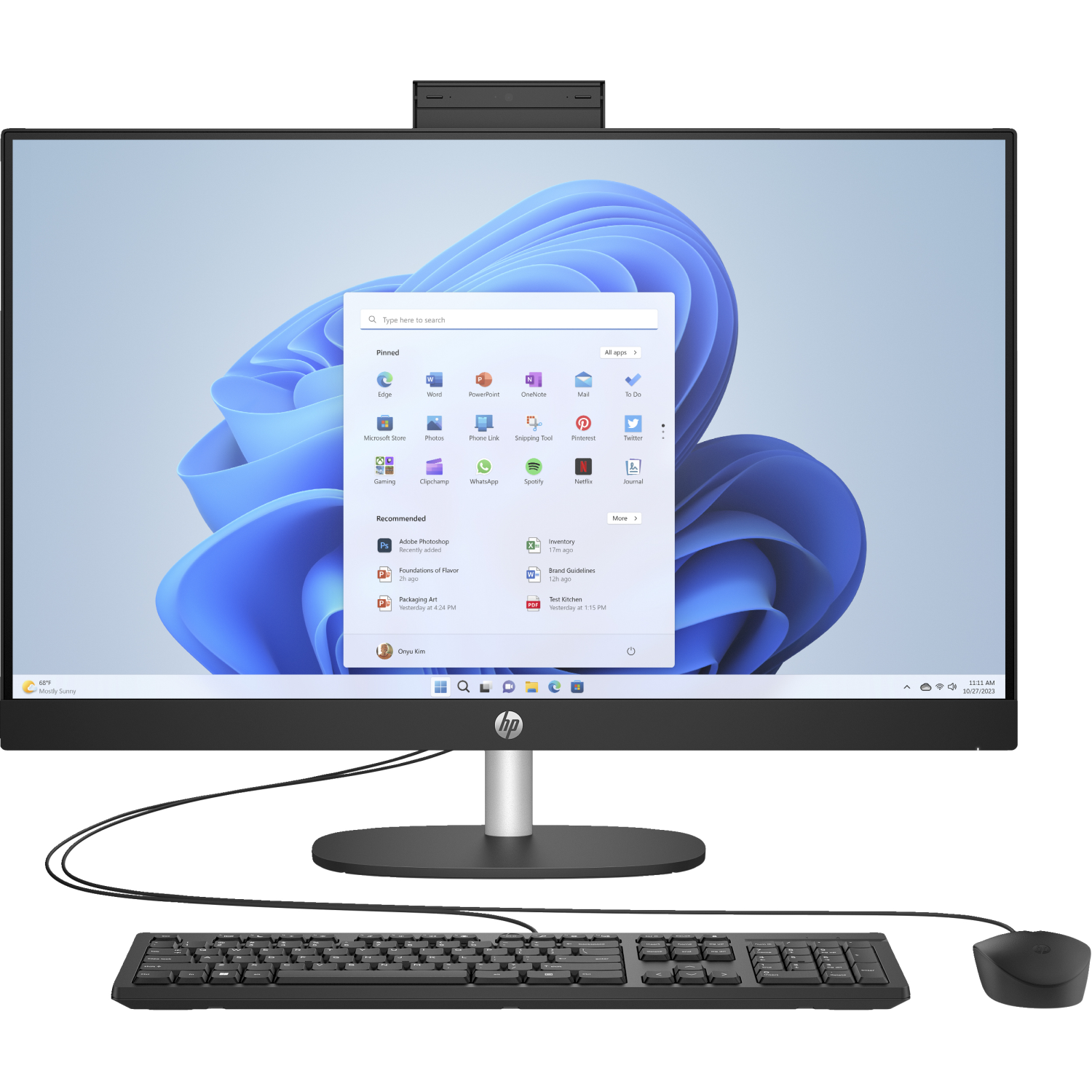 HP 27-cr0038na AMD Ryzen™ 5 7520U 68.6 cm (27") 1920 x 1080 pixels All-in-One PC 16 GB LPDDR5-SDRAM 1 TB SSD Windows 11 Home Wi-Fi 6 (802.11ax) Black