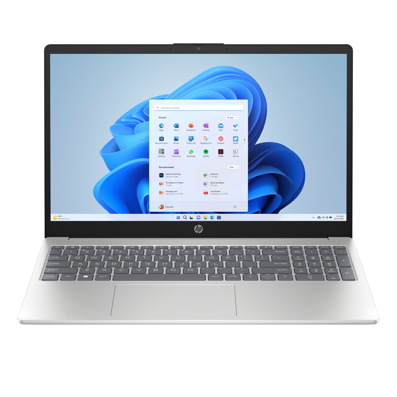 HP 15-fc0049na Laptops - 15.6 Inches - 16GB - Silver