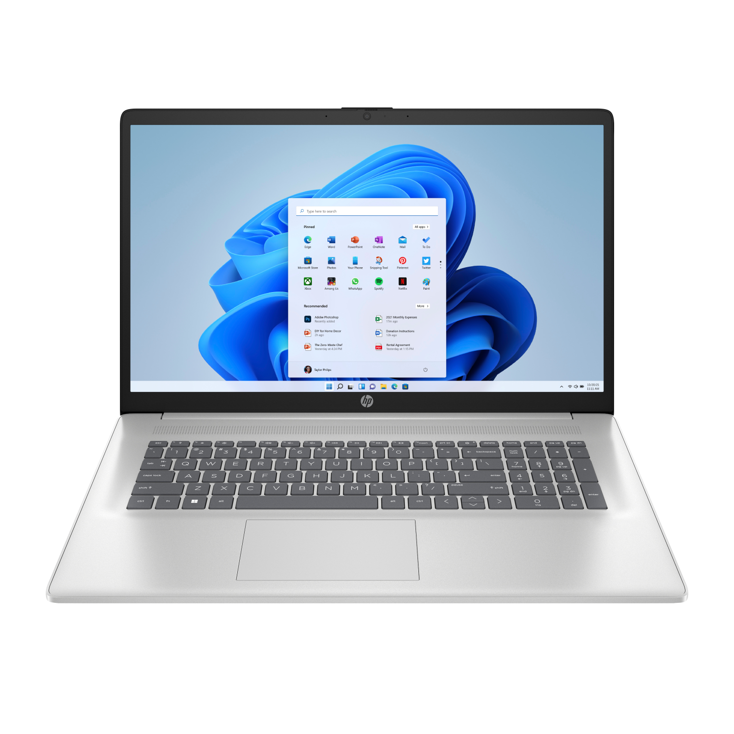 HP 17-cn3007na Laptops - 17.3 Inches - 8GB - Silver