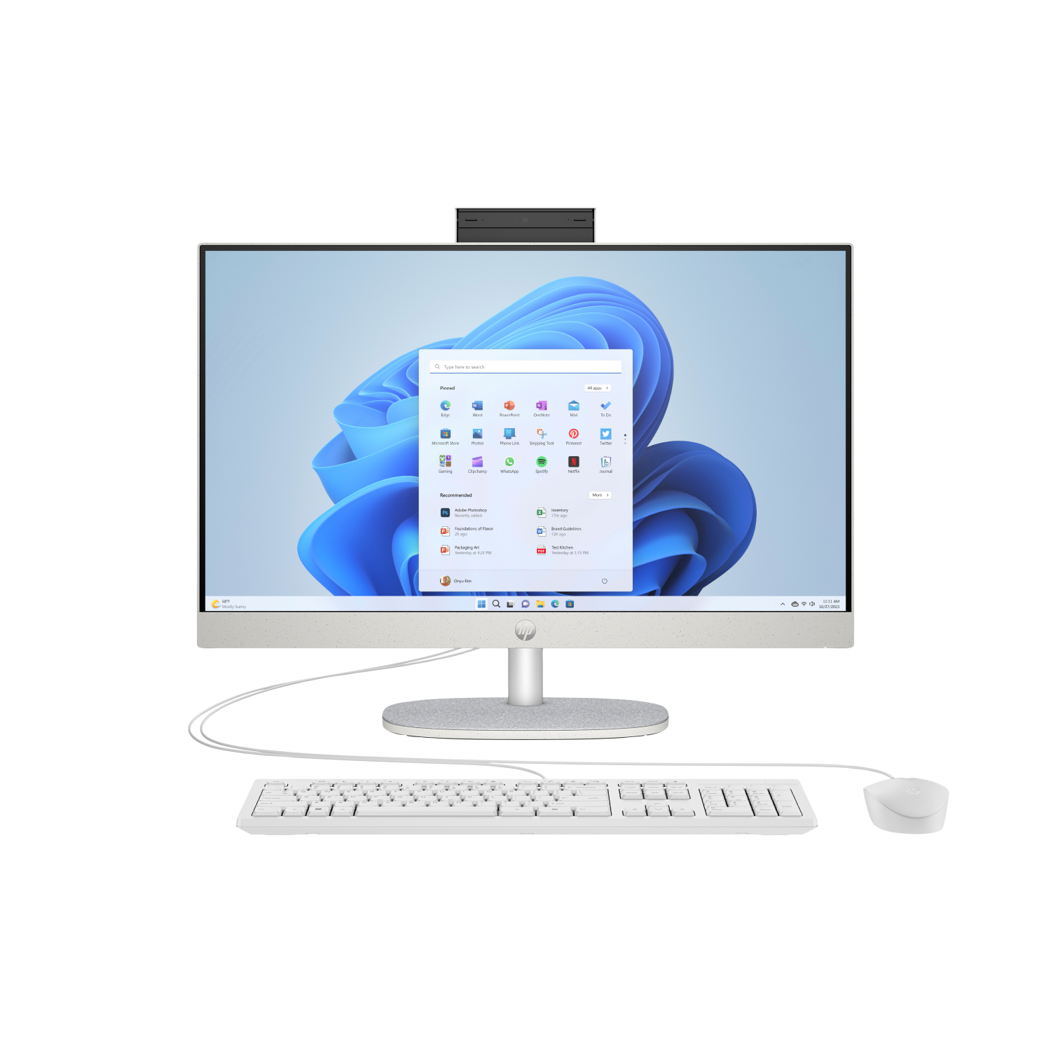 HP 24-cr0046na All-in-One PCs desktops and Workstations - 23.8 Inches - 8GB - White