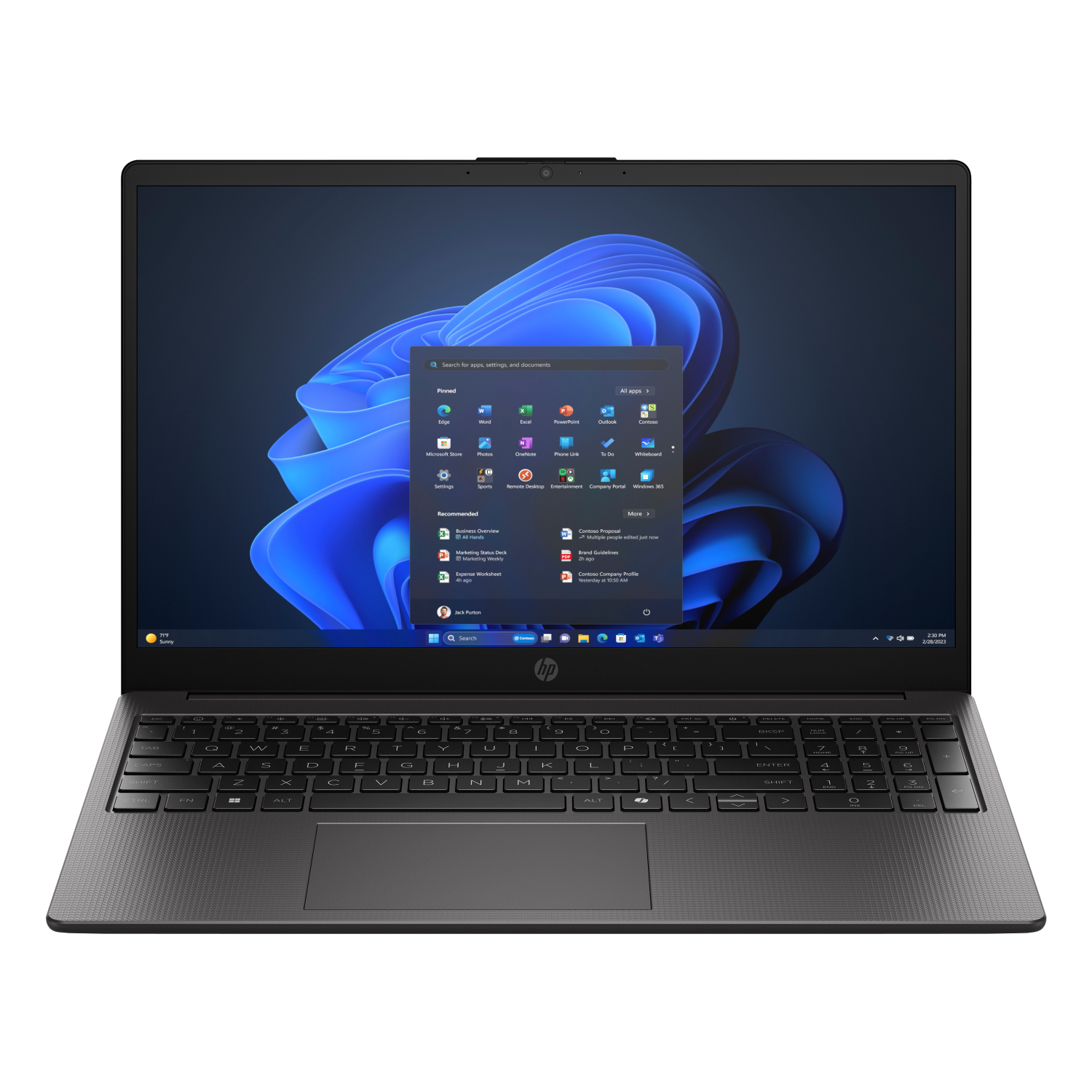 HP 250RG10 Laptops - 15.6 Inches - 8GB - Black