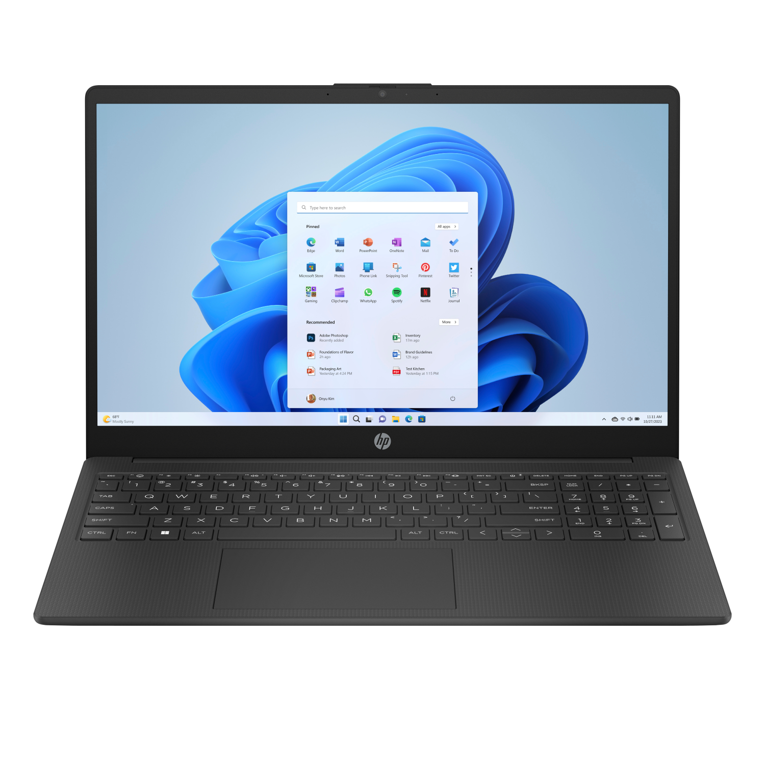 HP 15-fd0003na Intel Core 7 150U Laptop 39.6 cm (15.6") Full HD 16 GB DDR5-SDRAM 1 TB SSD Wi-Fi 6 (802.11ax) Windows 11 Home Black