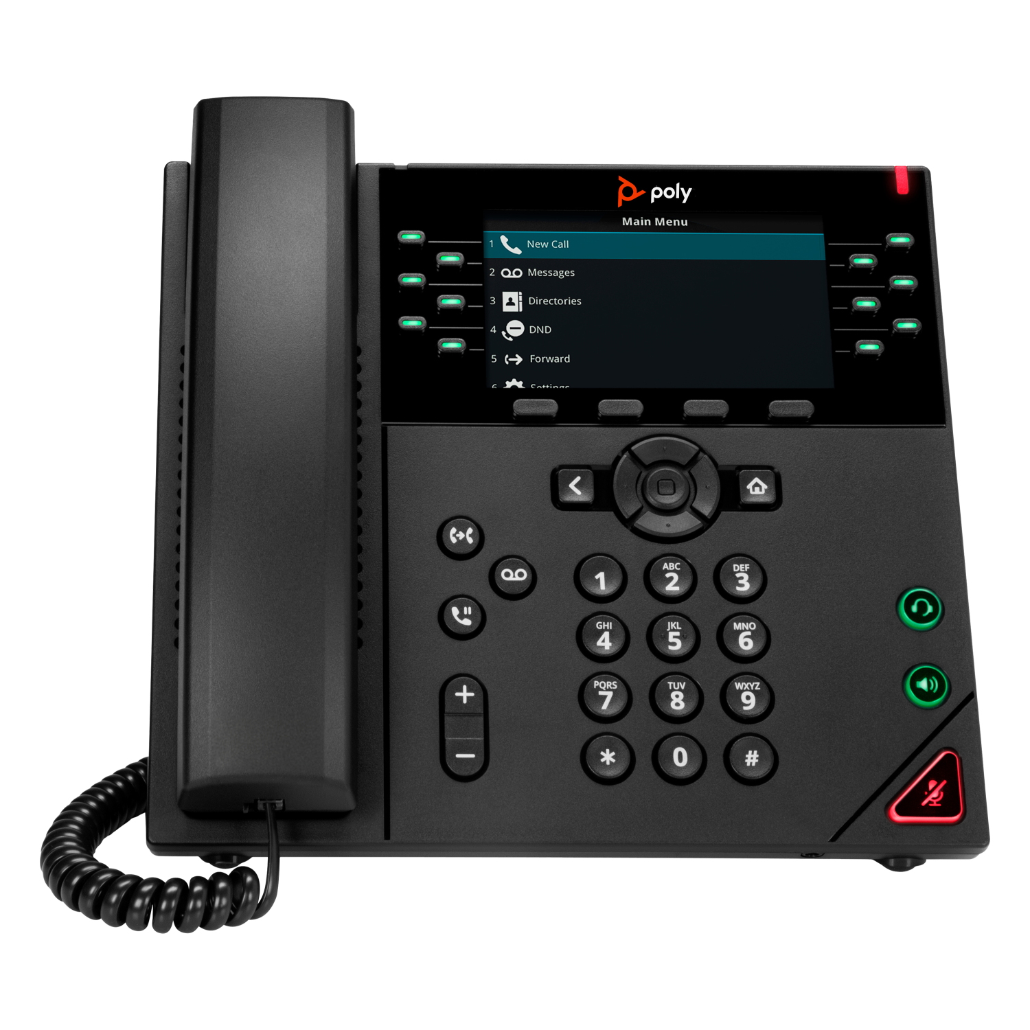 HP Poly 12-Line IP Phones - 4.3 Inches - Black