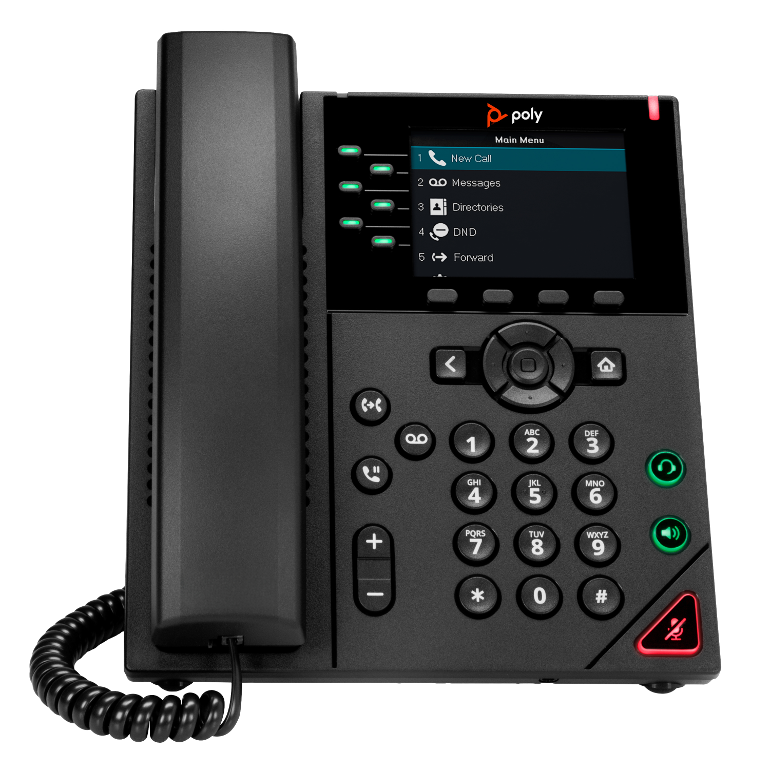 HP Poly 6-Line IP Phones - 3.5 Inches - Black
