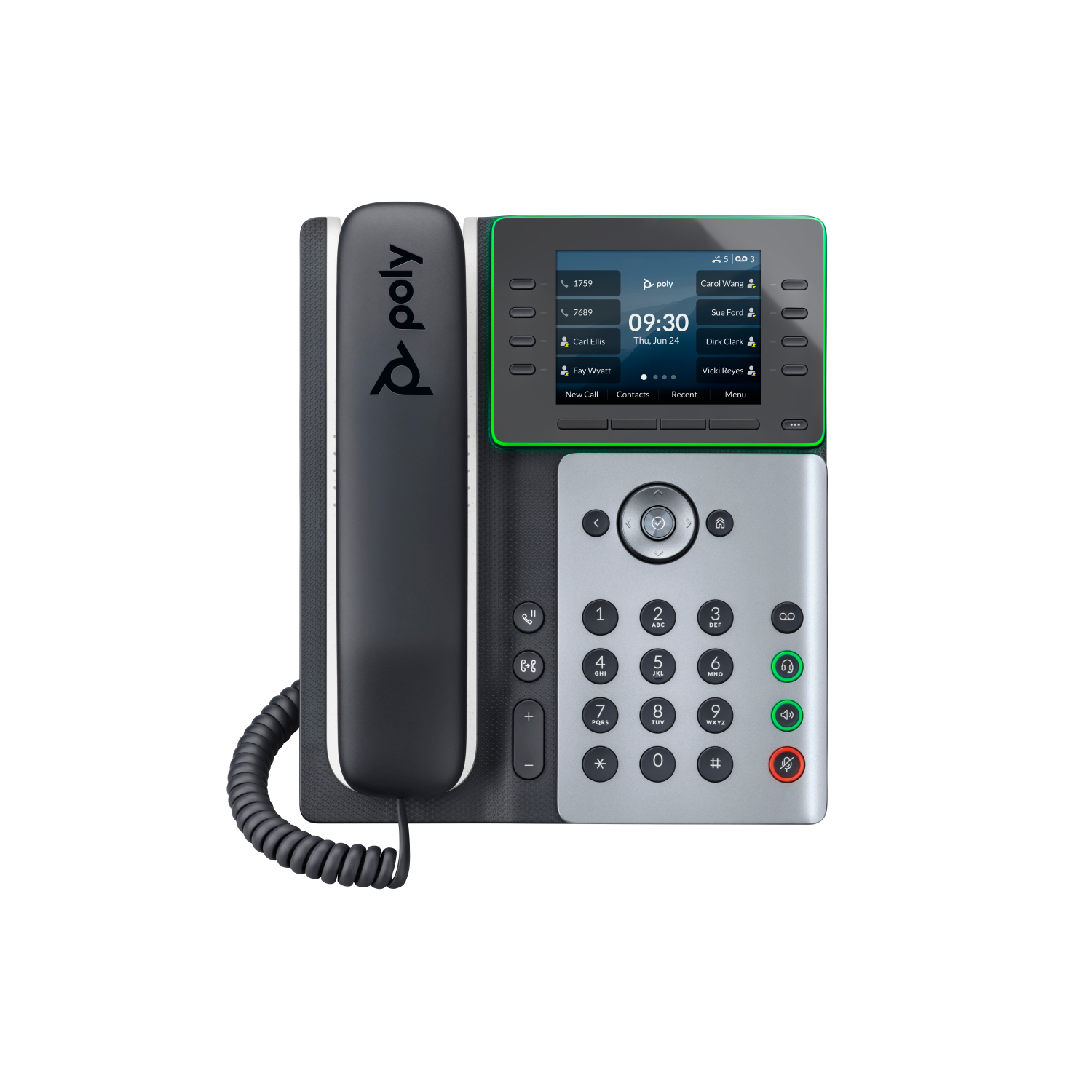 HP Poly E320 IP Phones - 3.5 Inches - Black