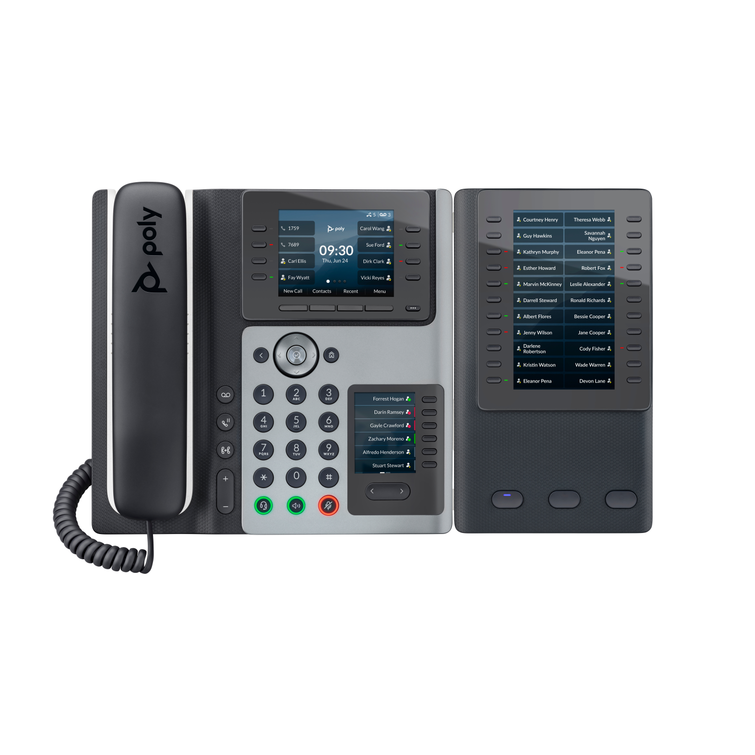 HP Poly E400 IP Phones - 3.5 Inches - Black