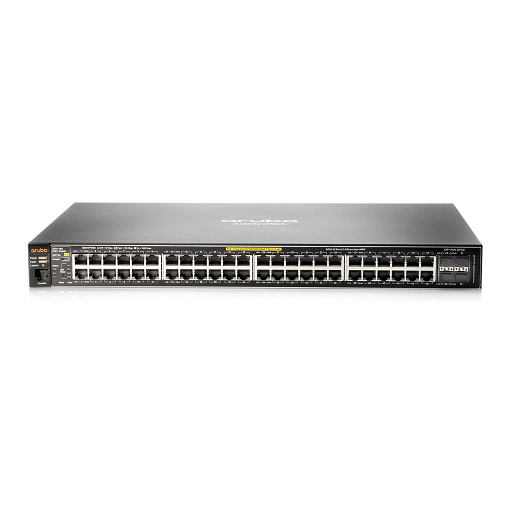 HPE Aruba 2530 48G PoE+ Managed L2 Gigabit Ethernet (10/100/1000) Power over Ethernet (PoE) 1U
