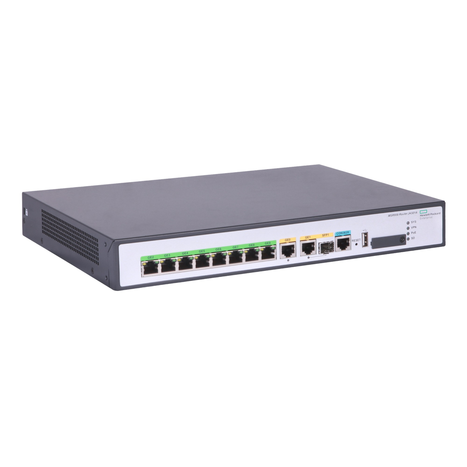 HPE Networking Comware Router 1GbE and Combo 2GbE WAN 8GbE LAN PoE MSR958