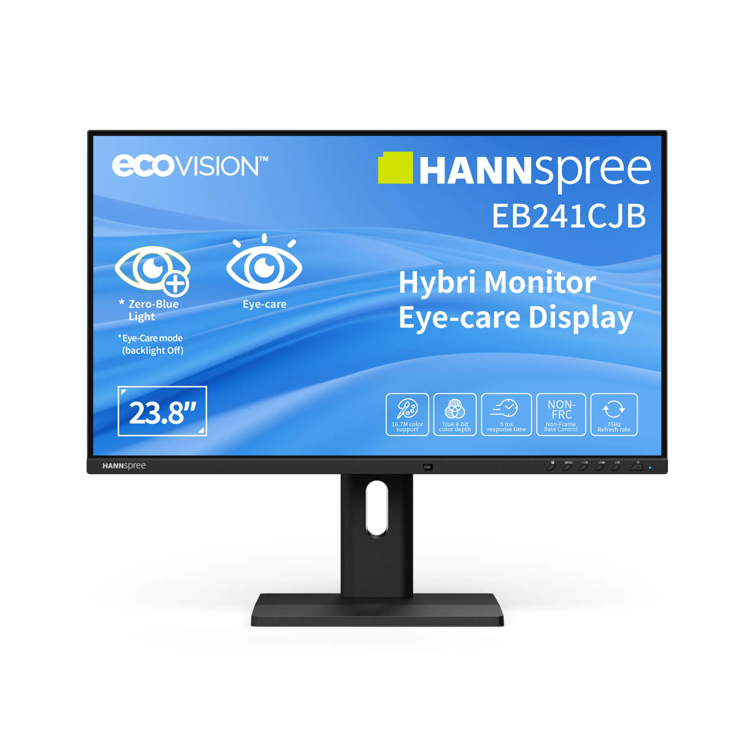 Hannspree EB241CJB Computer Monitors - 23.8 Inches - Black