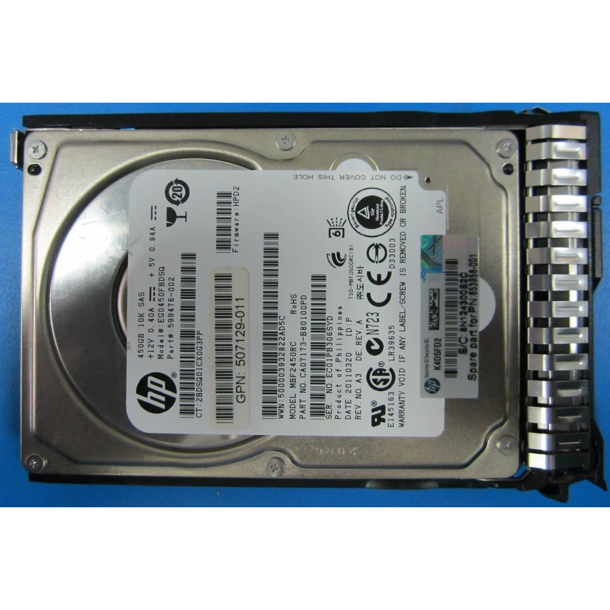 Hewlett Packard Enterprise 450Gb Internal Hard Drives