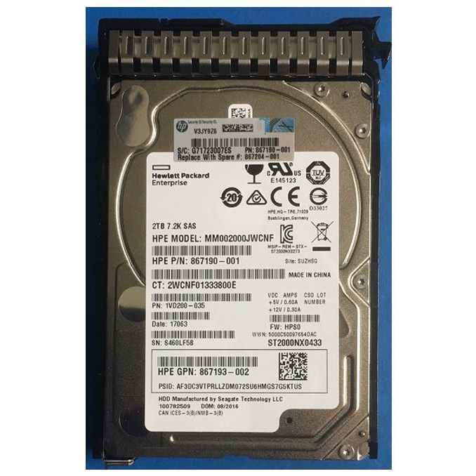 HDD 2TB 12G 7.2K SFF SAS SC