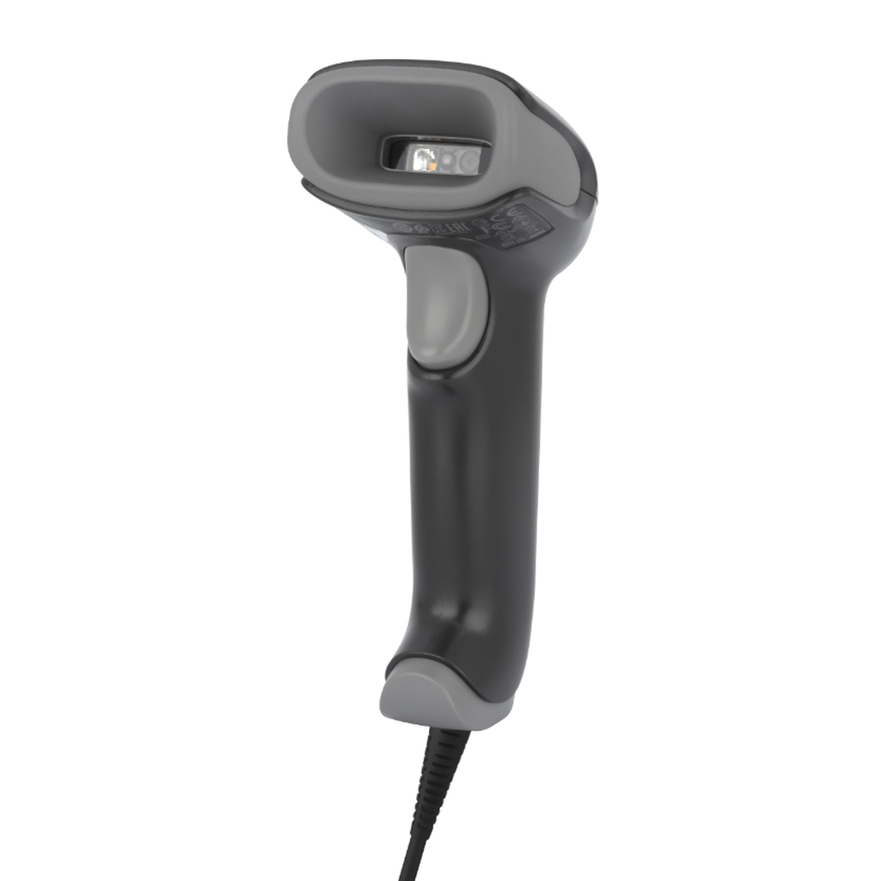 Honeywell Voyager USB Kit: Tethered, General Duty, 1D/2D, Standard Range Black Scanner 1470G2D-2-EU, USB Cable (CBL-500-150-S00), Stand (STND-15F03-009-6), USB interface only, EU