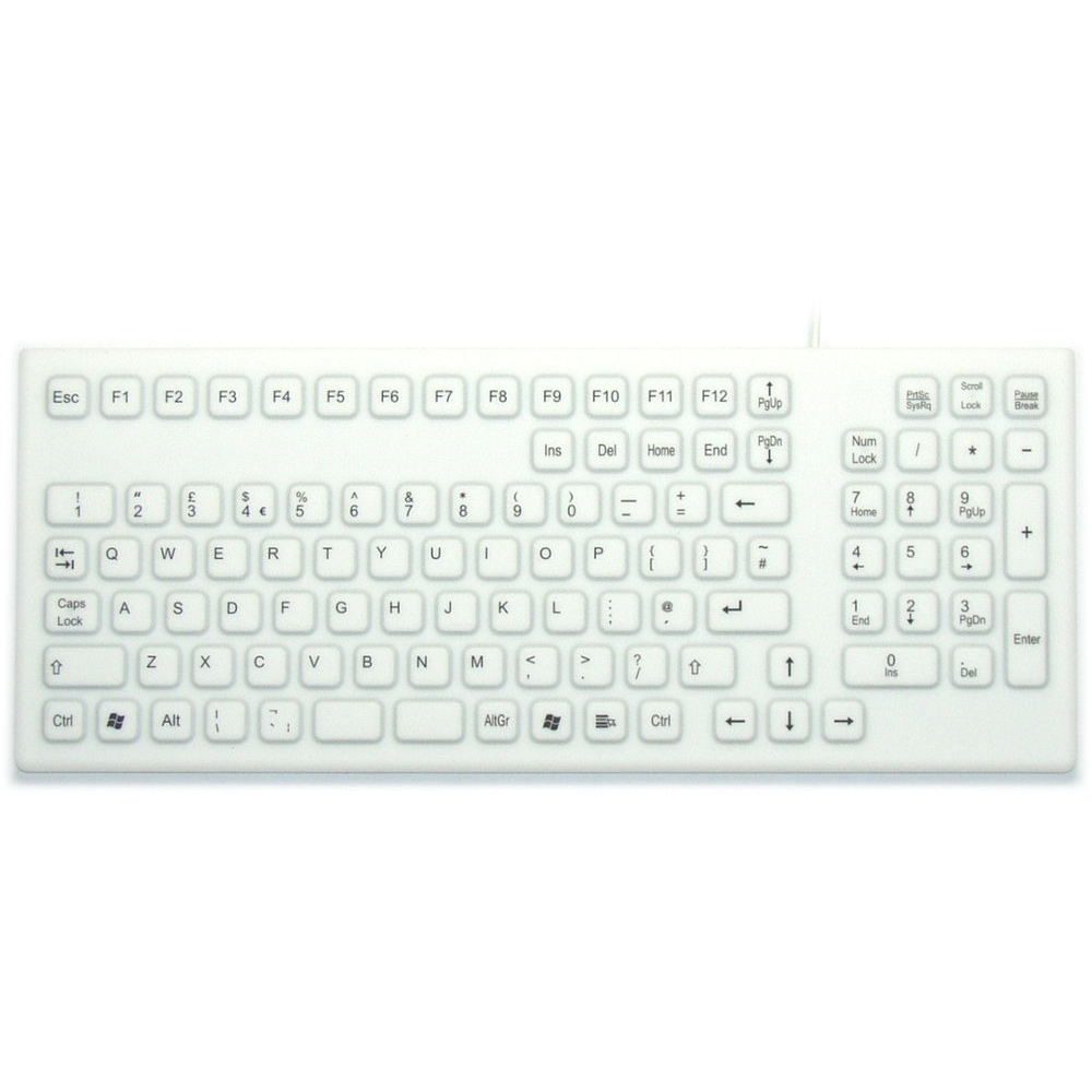 InduKey Smart Clinical Board Keyboard White IP68