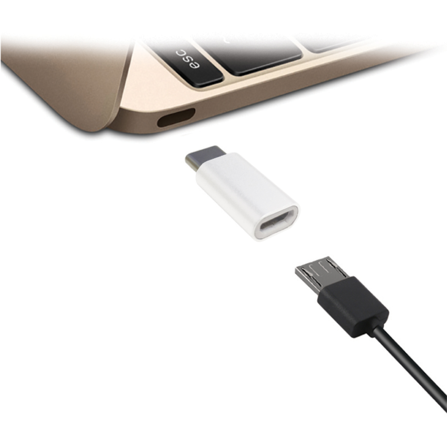 Jivo Technology JI-2046 Cable Gender Changers - White