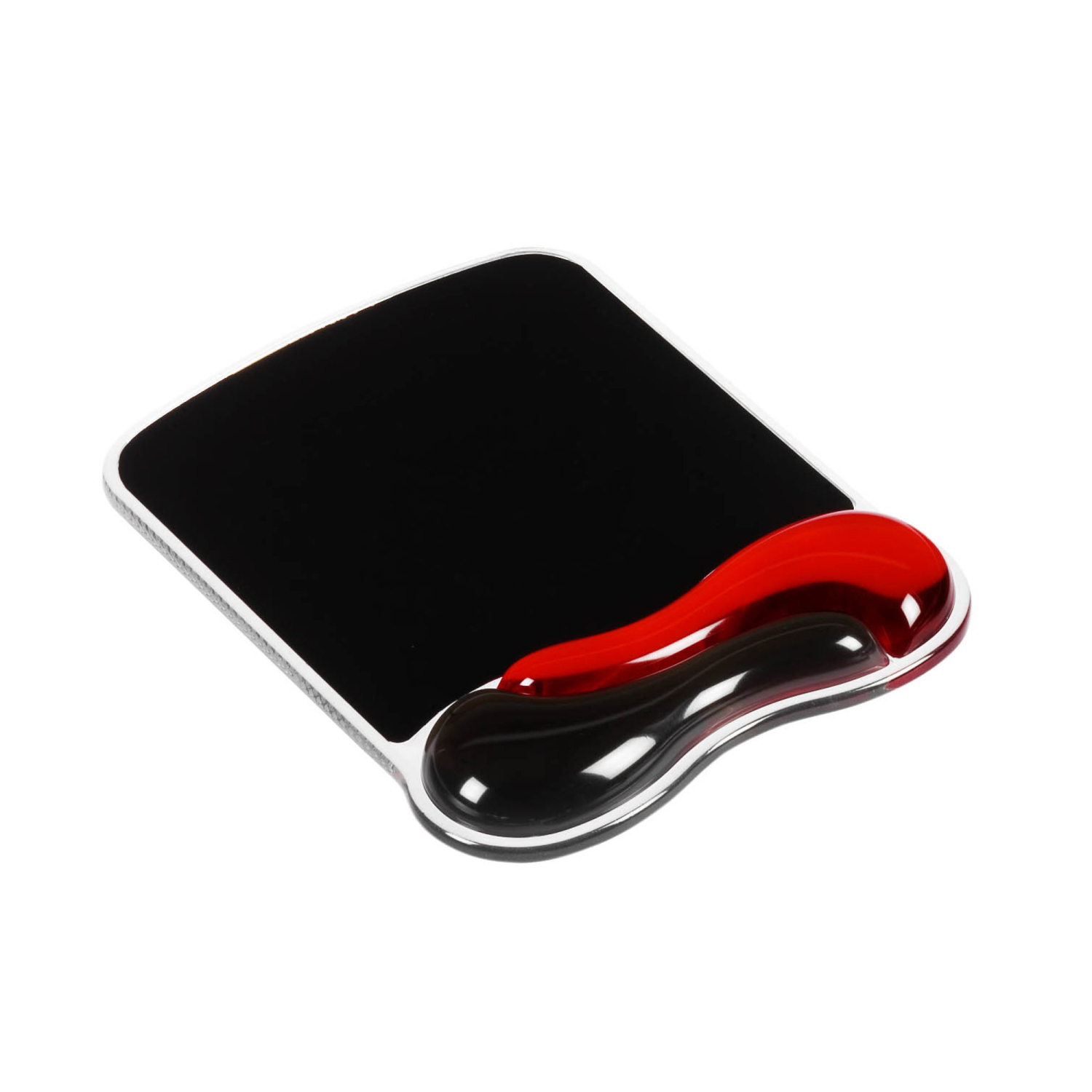 Kensington Duo Gel Mouse Pad with Integrated Wrist Support - Red/Black