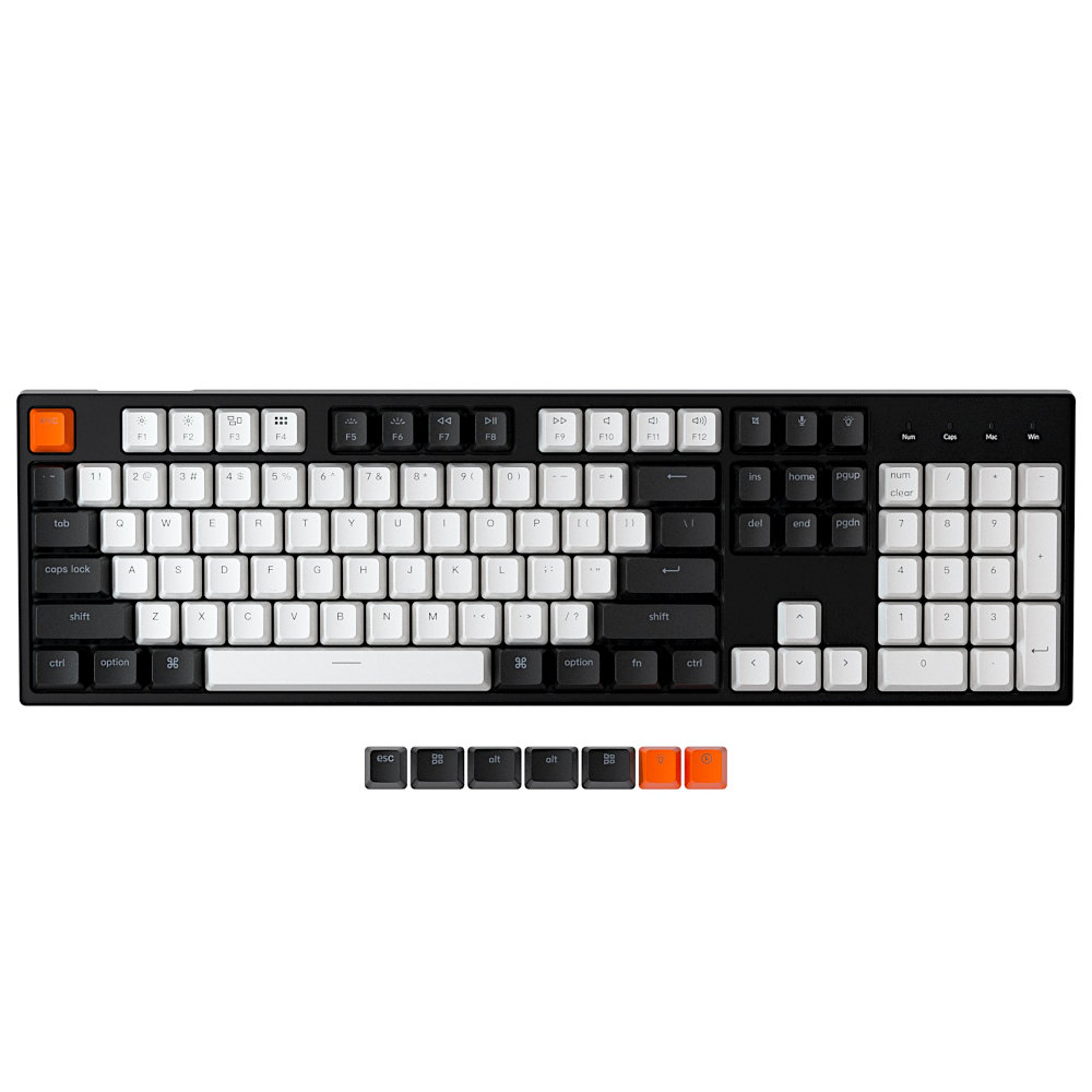 Keychron USA C2 Double-Shot RGB Backlit Hot-Swap Click Mac/PC Keyboard
