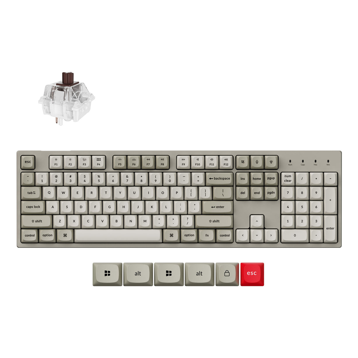 Keychron UK C2 Pro 8K QMK Hot-swap Tactile Full-size Keyboard