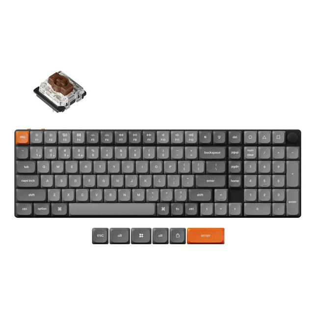 Keychron K17 Max keyboard Universal USB + RF Wireless + Bluetooth QWERTY UK English Black