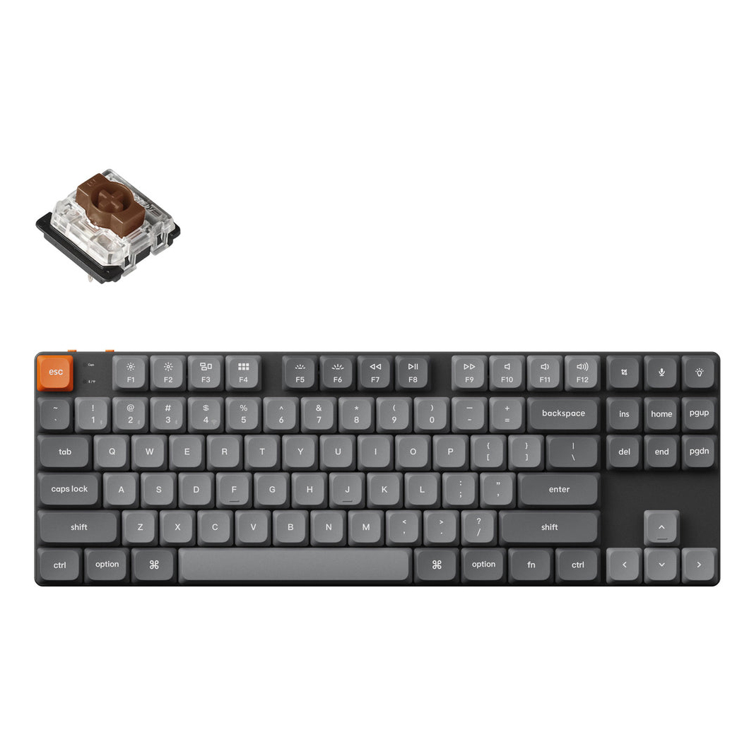 Keychron K1 Max keyboard Universal USB + RF Wireless + Bluetooth QWERTY UK English Black