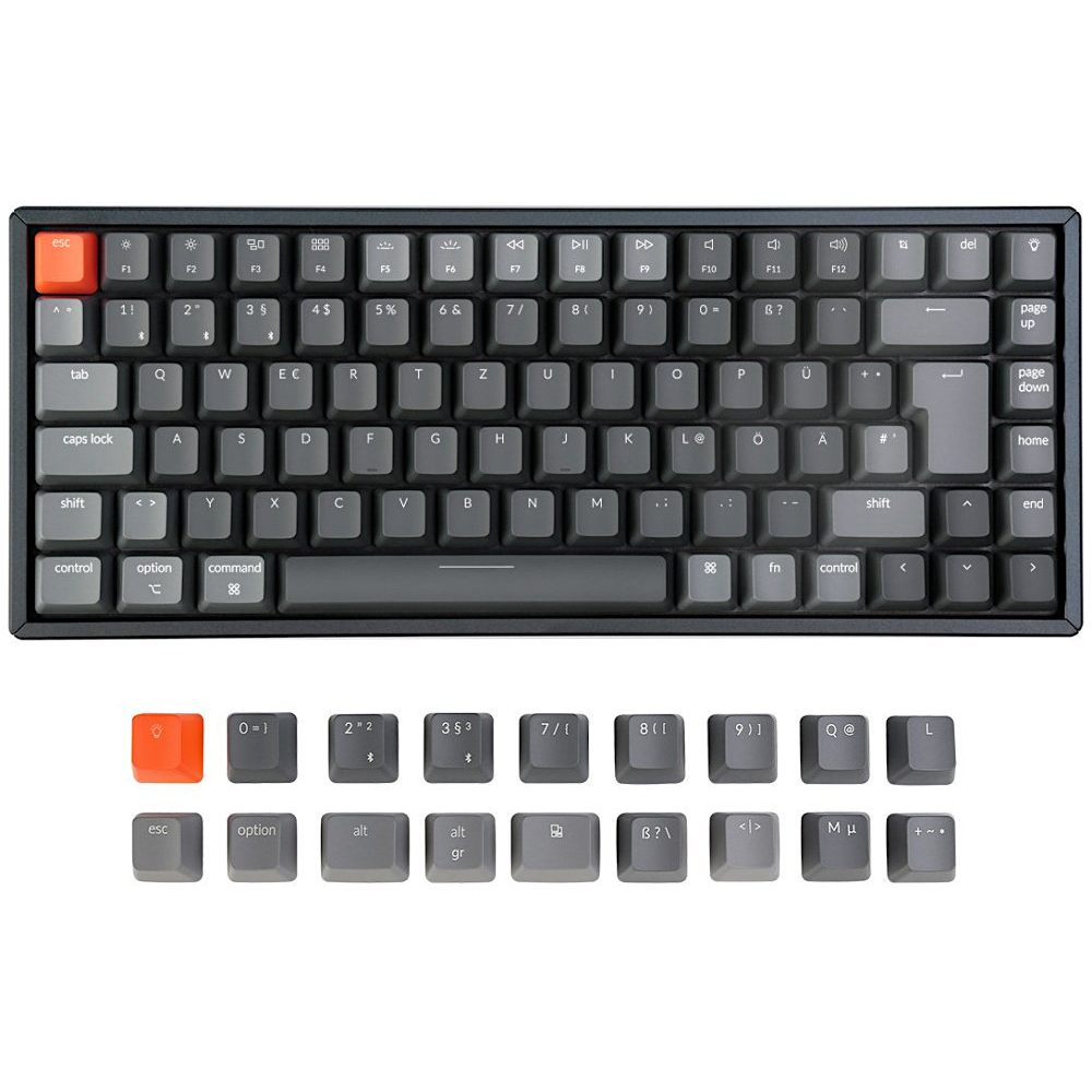 Keychron German K2v2 Bluetooth RGB Backlit Click Aluminium Mac/PC Keyboard