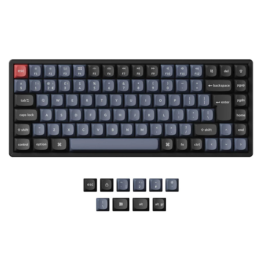 Keychron UK K2 Pro PBT QMK Bluetooth RGB Hot-Swap Linear Aluminium Mac/PC Keyboard