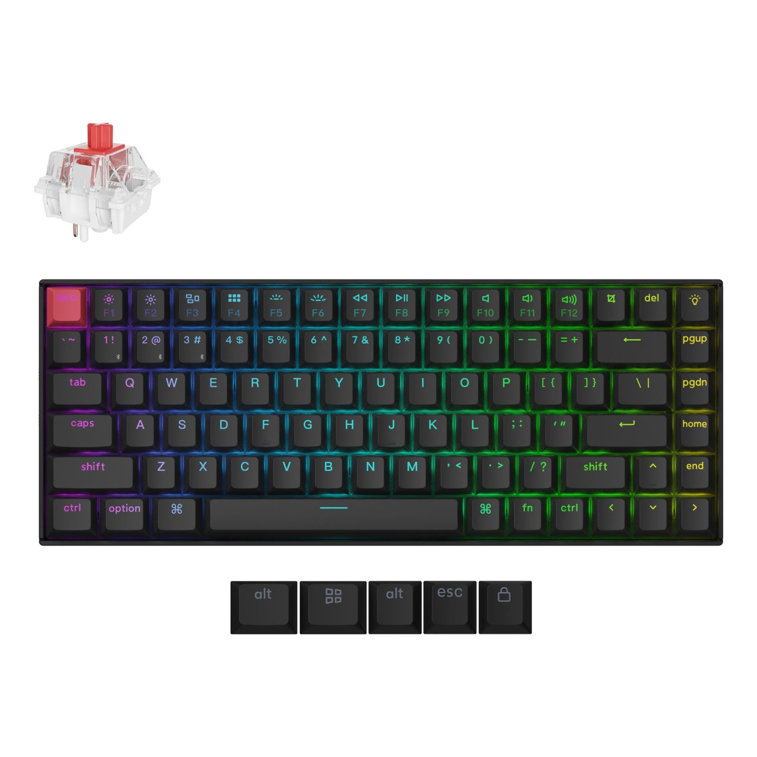 Keychron UK K2 V3 BT QMK RGB Hot-Swap Linear Mac/PC Keyboard