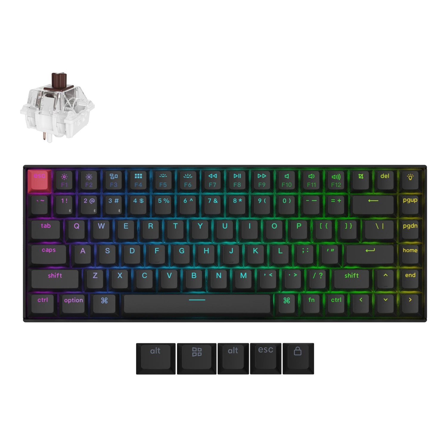 Keychron UK K2 V3 BT QMK RGB Hot-Swap Tactile Mac/PC Keyboard
