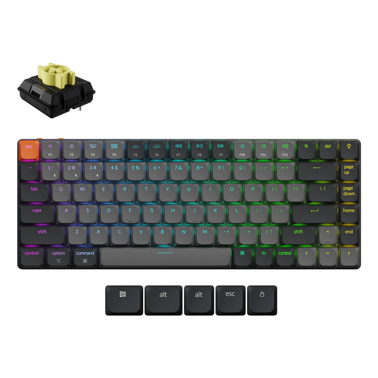 Keychron K3 keyboard Universal USB + Bluetooth QWERTY UK English Grey